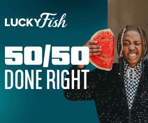 Lucky Fish 300x250 Sign Up 5050 Rotate